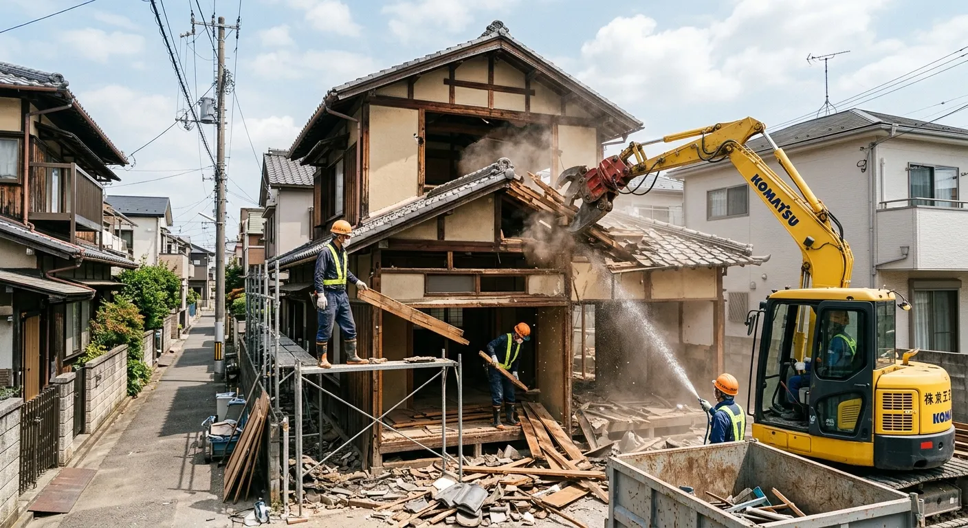 空き家の実家を解体する工事のイメージ