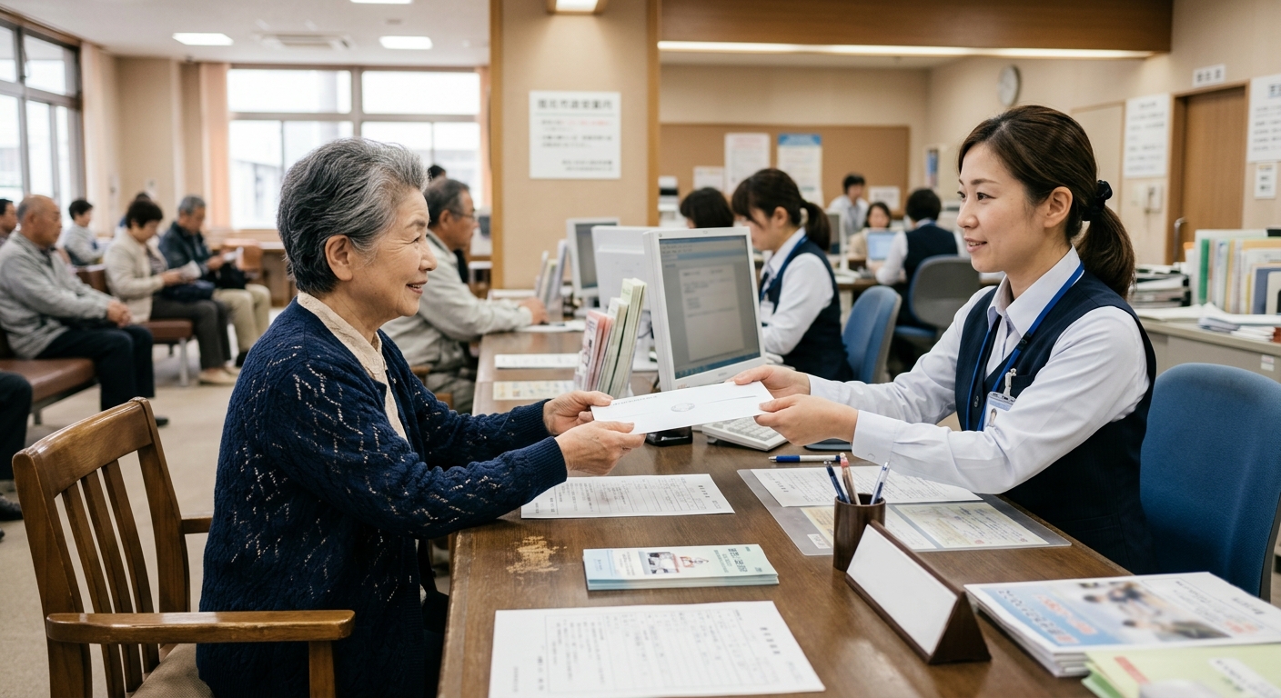 法務局で自筆証書遺言書を保管申請するイメージ