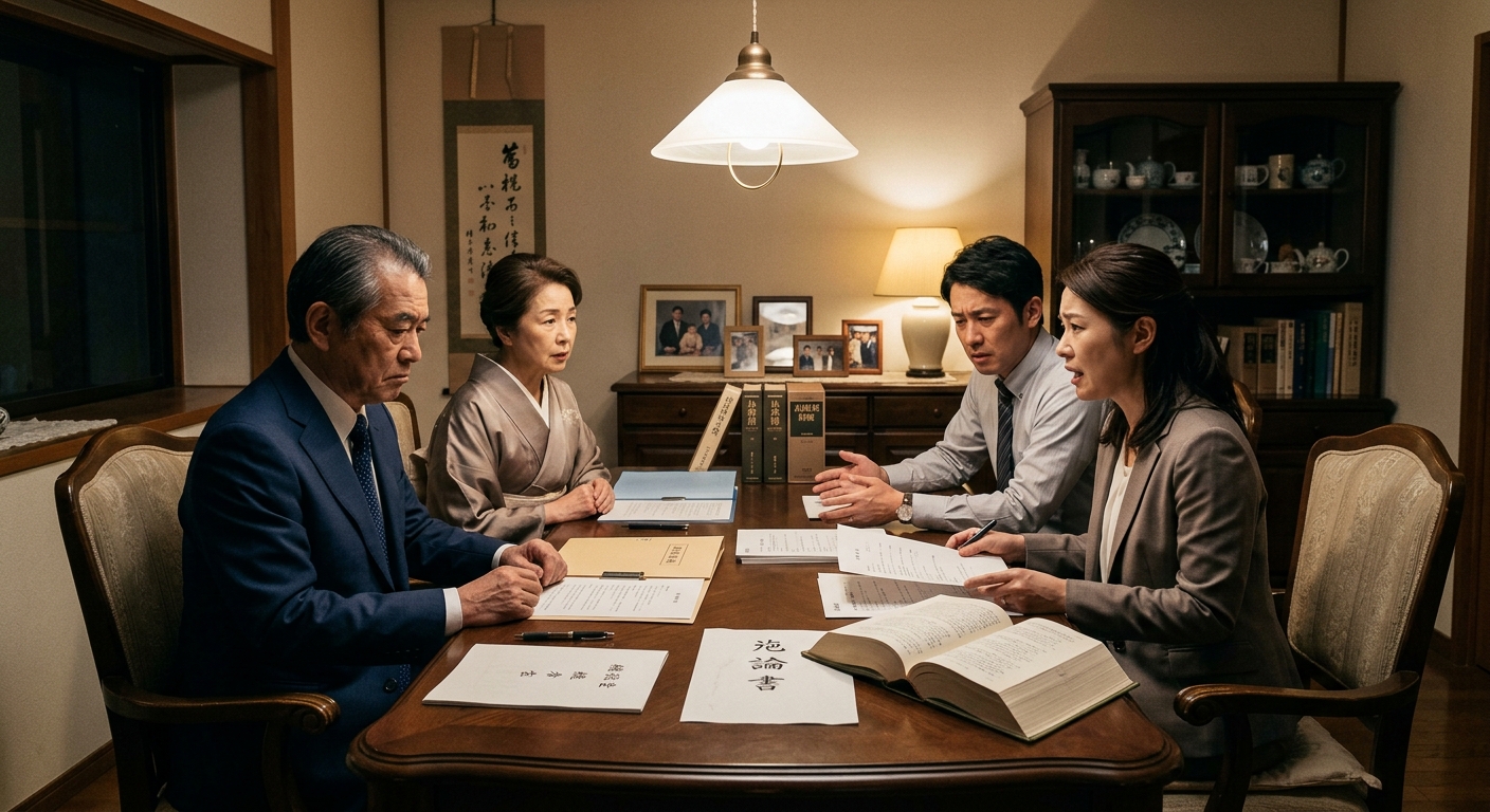 遺留分侵害額請求のイメージ｜遺言書と相続人の話し合い
