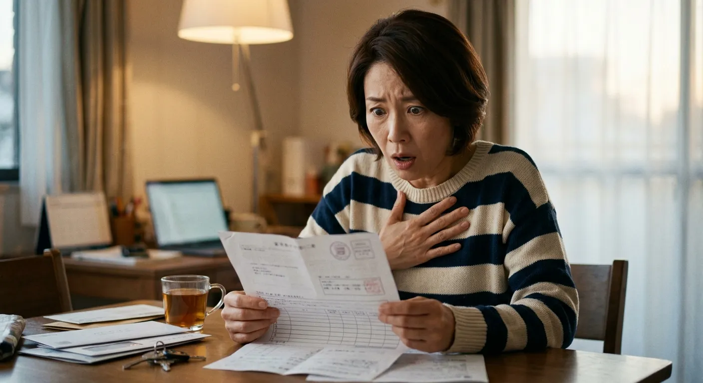 追徴課税の通知を受け取る日本人のイメージ