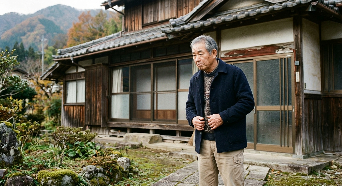 実家の相続を悩む家族のイメージ