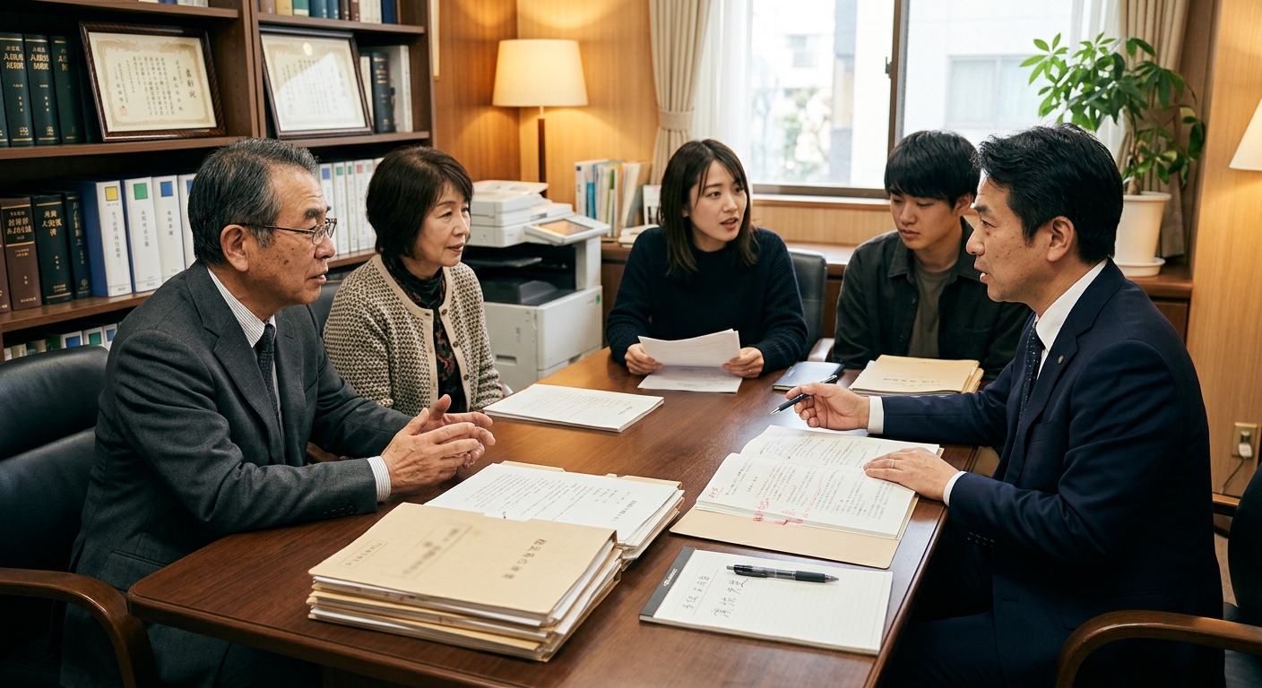 認知した子の相続権について考える家族のイメージ