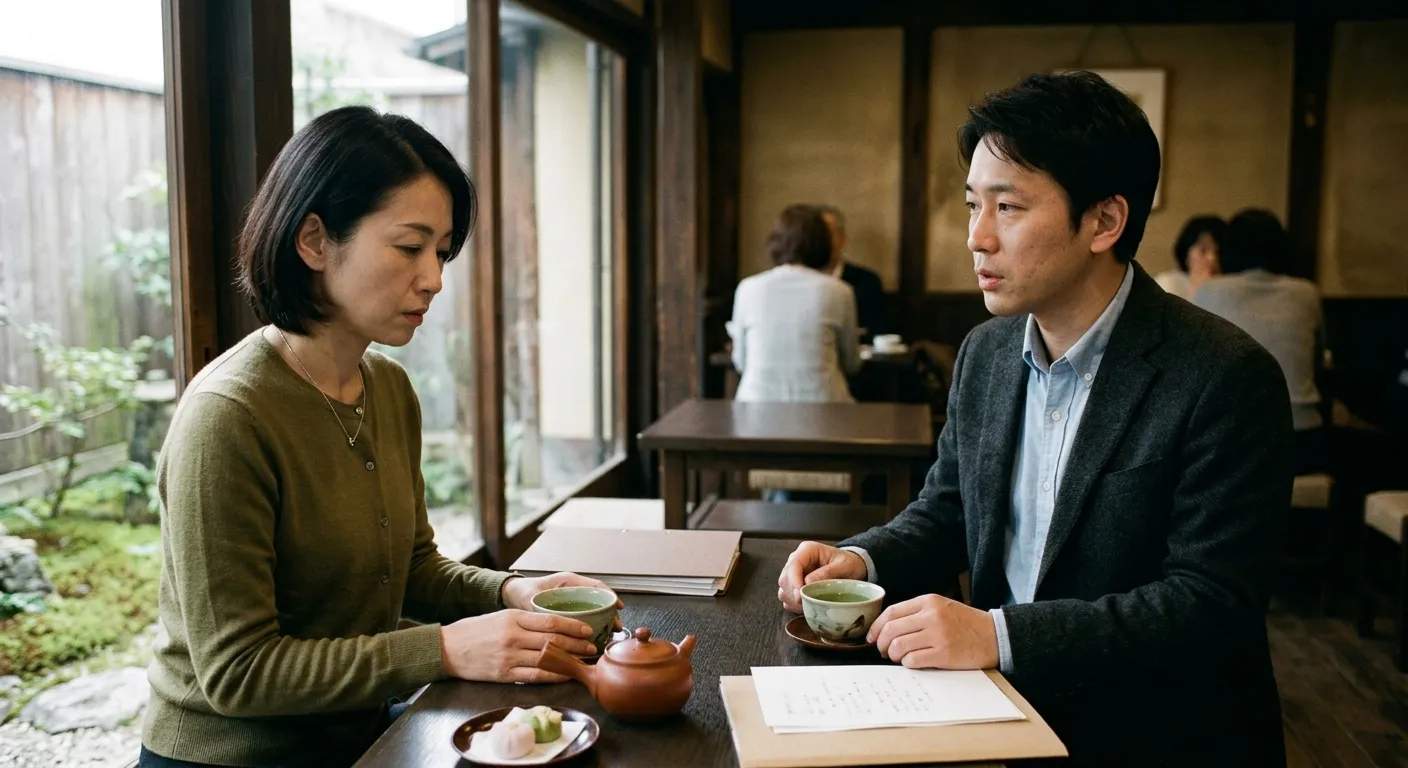久しぶりに会う兄弟が話し合いをするイメージ