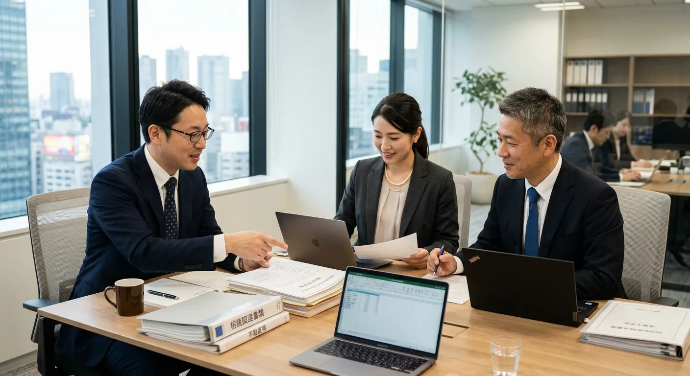 相続専門家チームが連携する様子のイメージ
