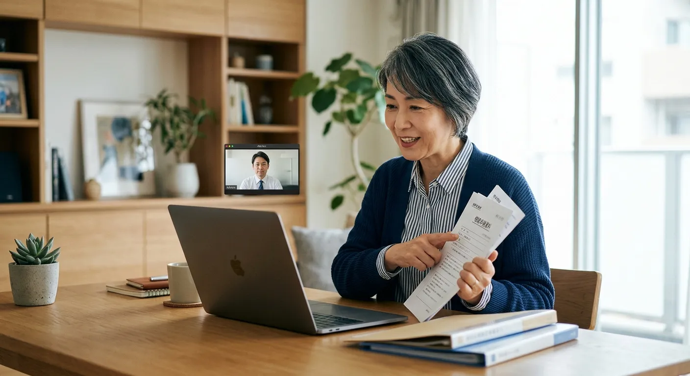 相続アシストをオンラインで利用する日本人のイメージ