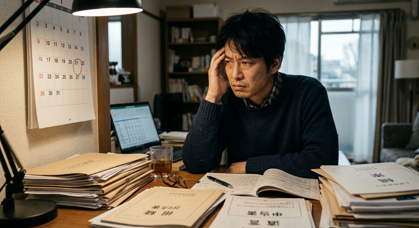 相続放棄の期限超過について悩む日本人のイメージ