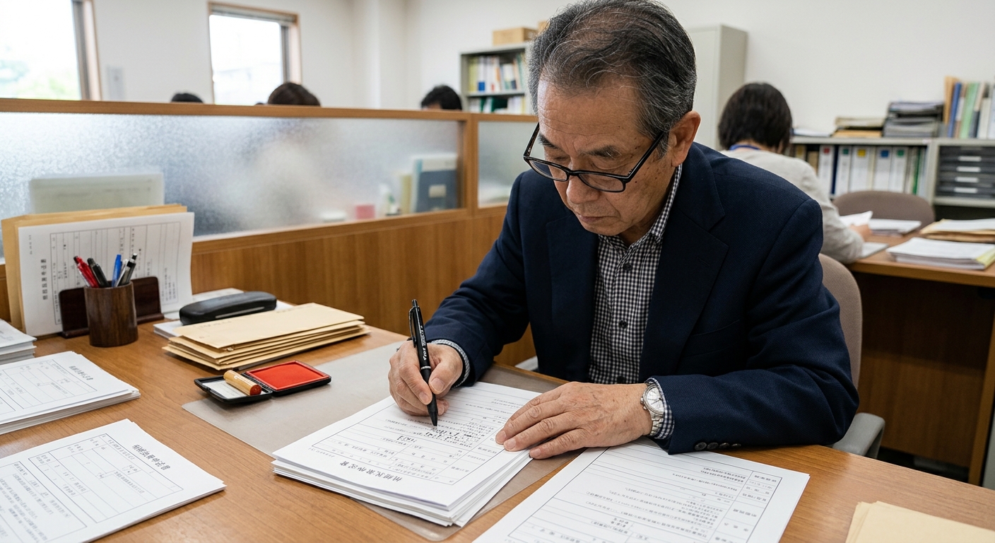 相続放棄申述書を記入するイメージ