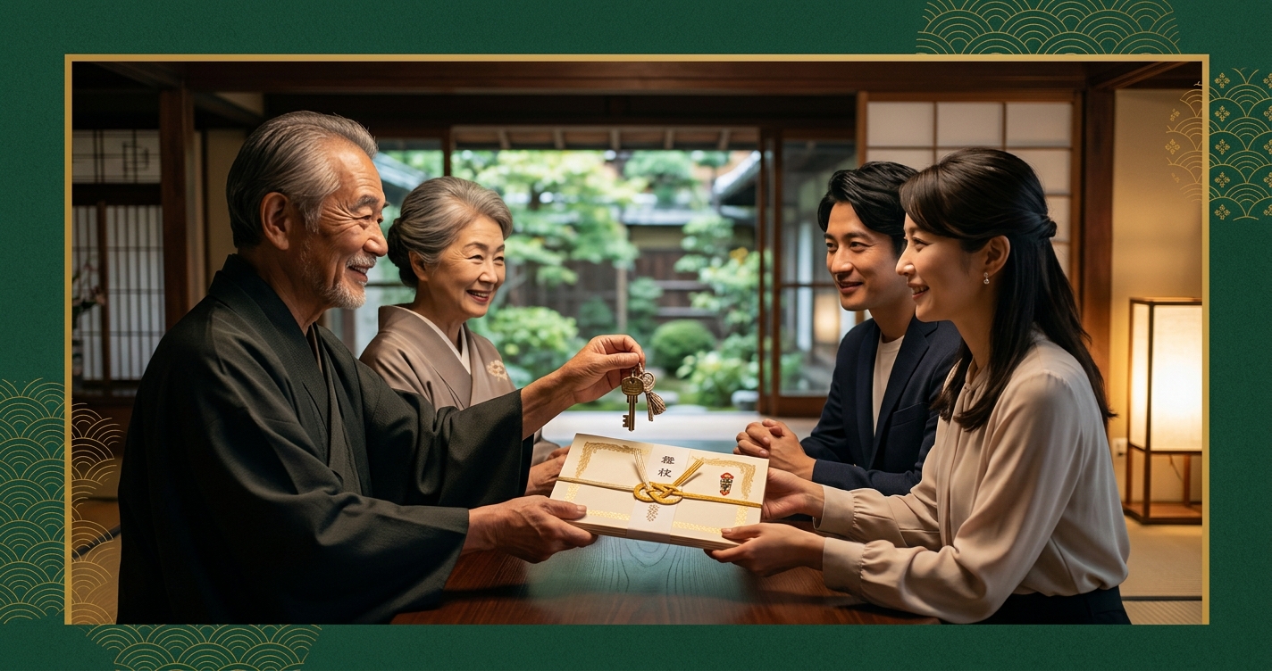 相続手続きの流れ｜家族と書類のイメージ