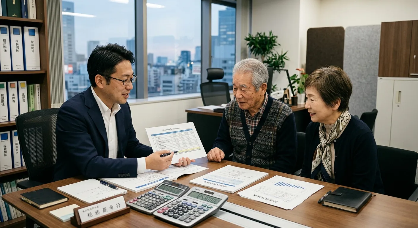 相続税の節税対策を税理士に相談するイメージ