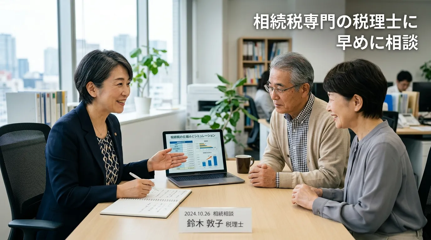 相続税について税理士に相談する場面