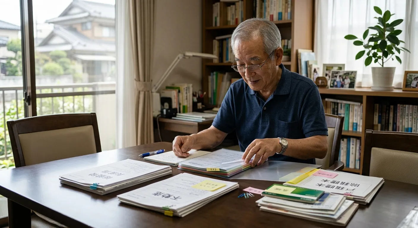 初回相談で税理士に持参する書類を準備するイメージ