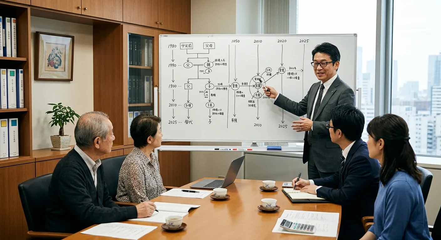 数次相続の流れを示す図解のイメージ