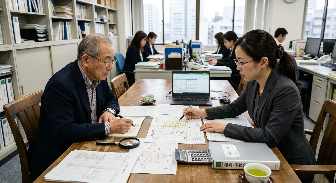 税理士と特例適用を相談する日本人