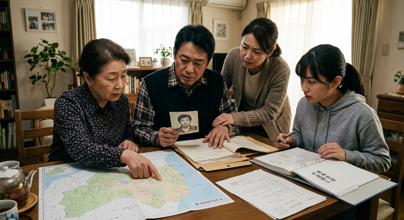 行方不明の相続人と遺産分割手続きのイメージ